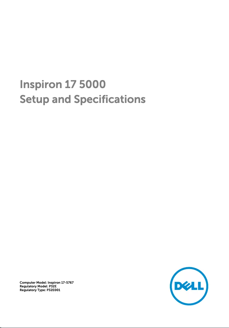 Page n°1 - Guide d'installation Dell Inspiron 17 5767