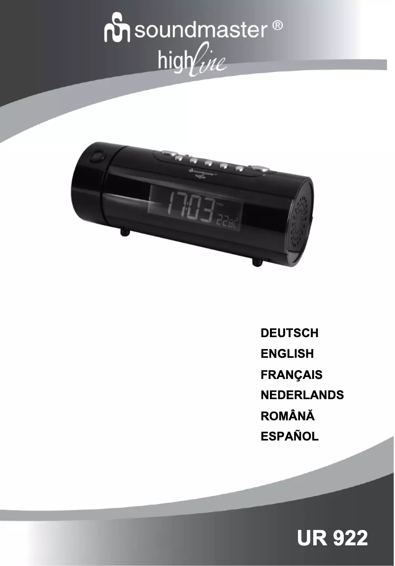 Image de la première page du manuel de l'appareil UR 922