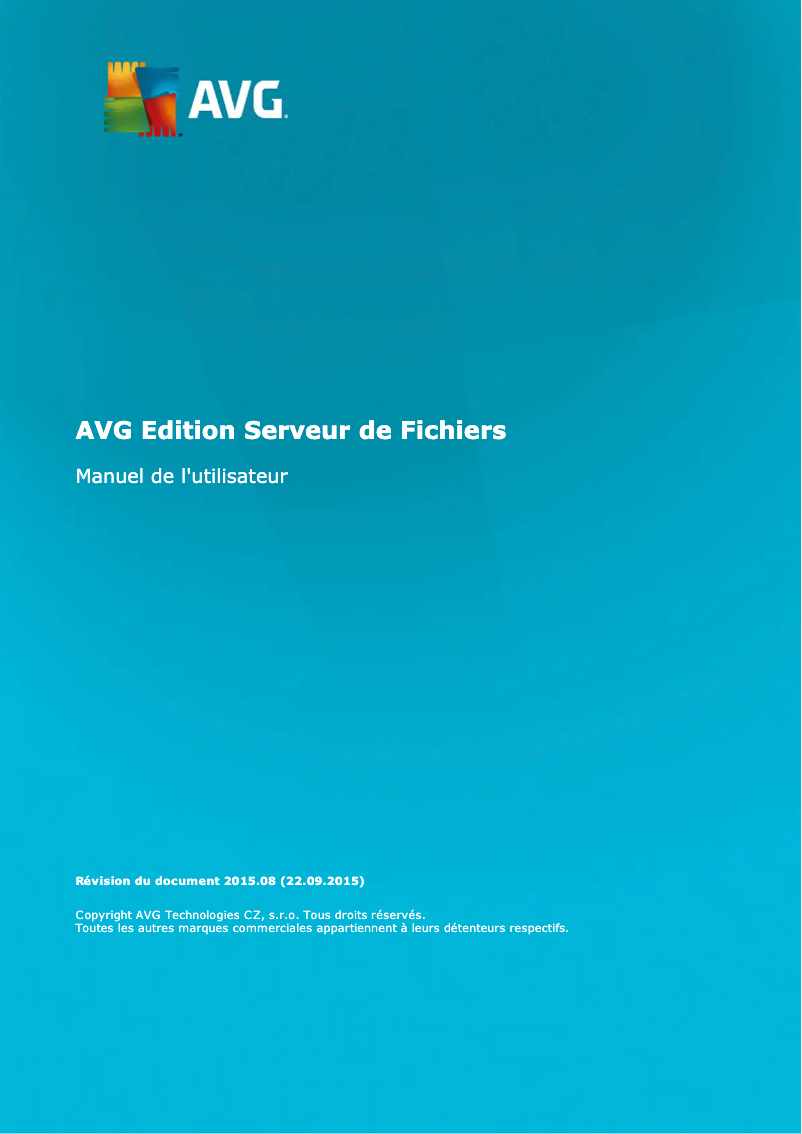 Page 1 de la notice Manuel utilisateur AVG File Server (2015)