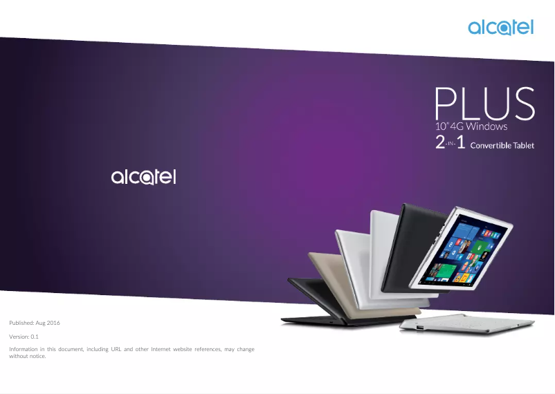 Page 1 of the manual User Manual Alcatel Plus