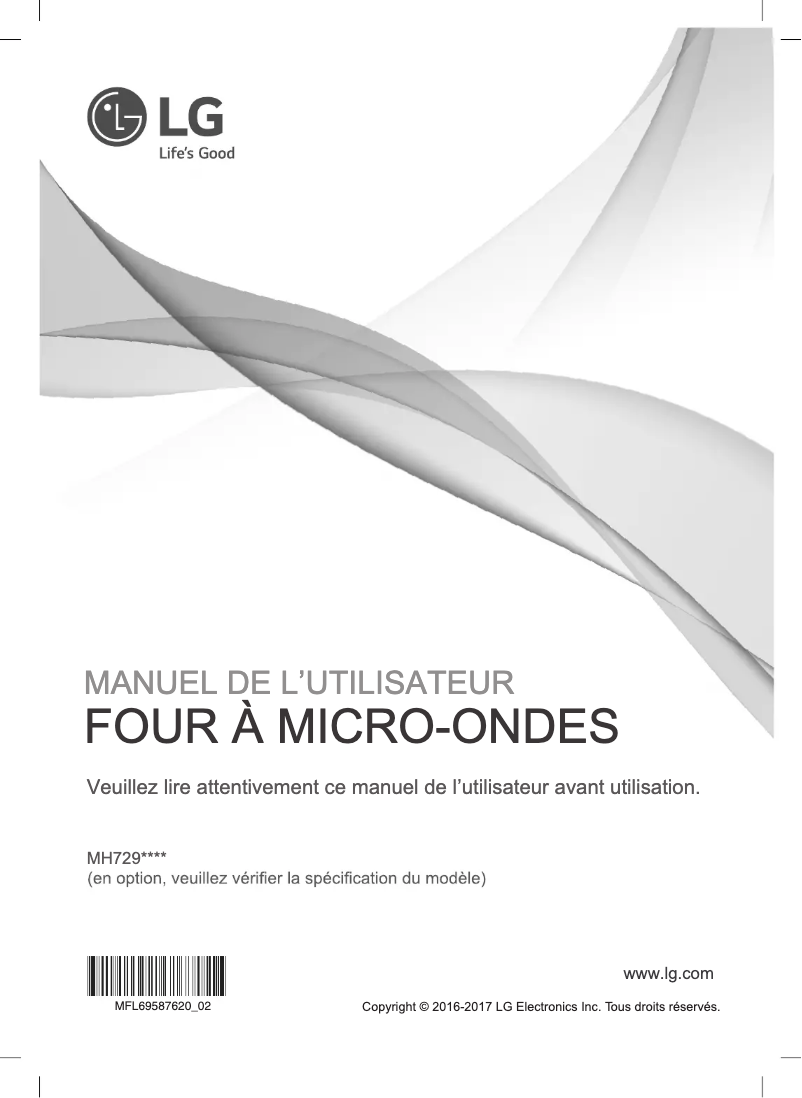 Page n°1 - Manuel utilisateur LG MH7295DDR