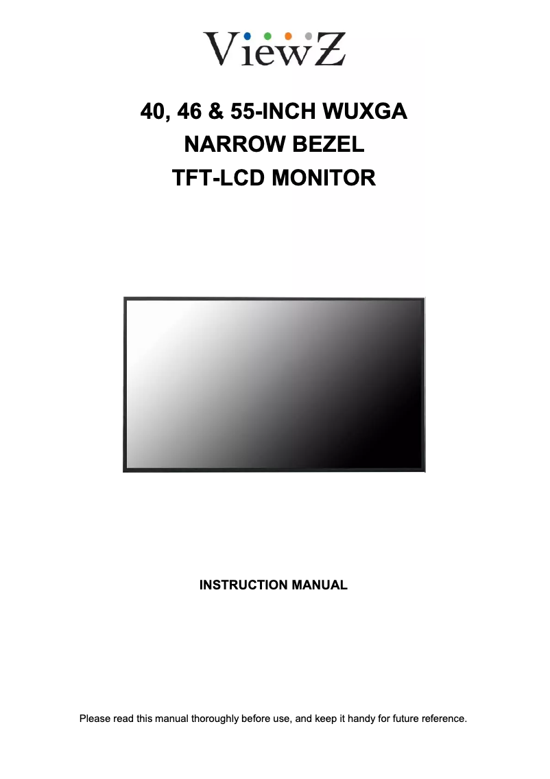 Image de la première page du manuel de l'appareil VZ-55NL