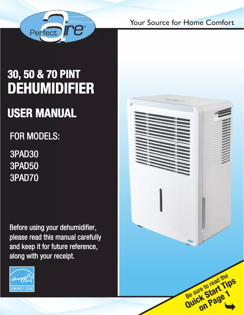 Page n°1 - Manuel utilisateur Perfect Aire 3PAD30