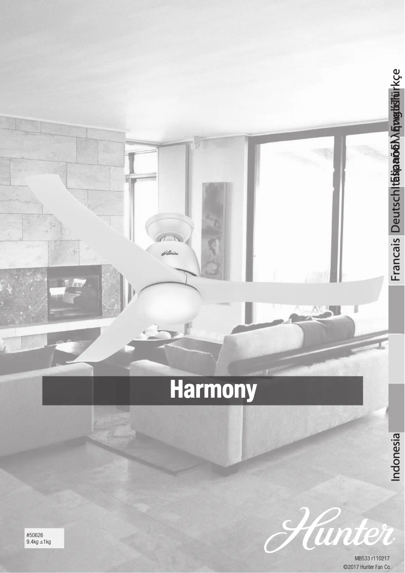 Page n°1 - Manuel utilisateur Hunter Harmony