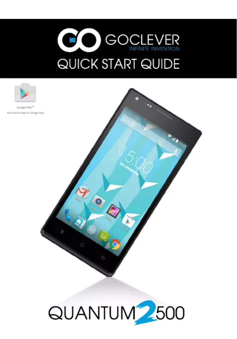 Page 1 de la notice Manuel utilisateur GoClever Quantum 2 500