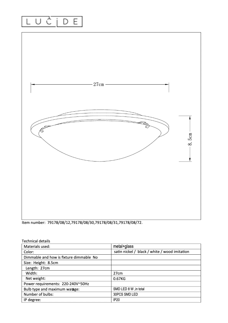 Page n°1 - Manuel utilisateur Lucide Rune