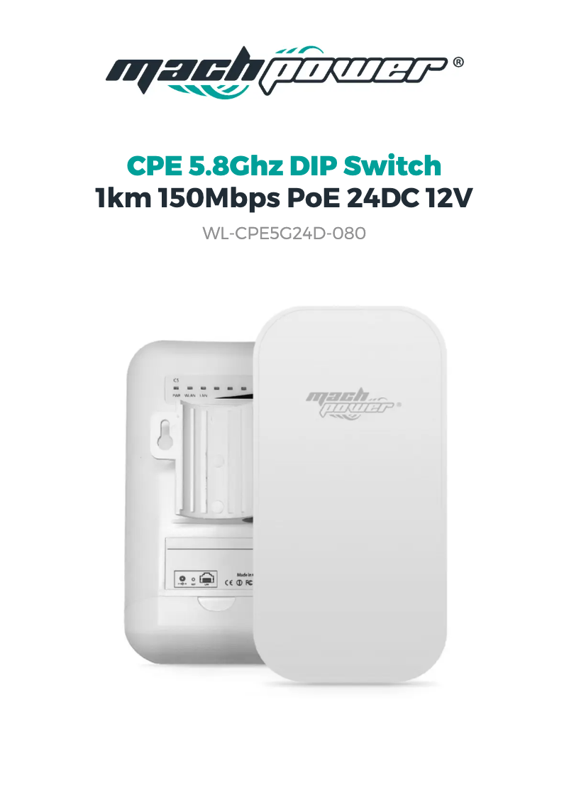 Page n°1 - Fiche technique Mach Power WL-CPE5G24D-080