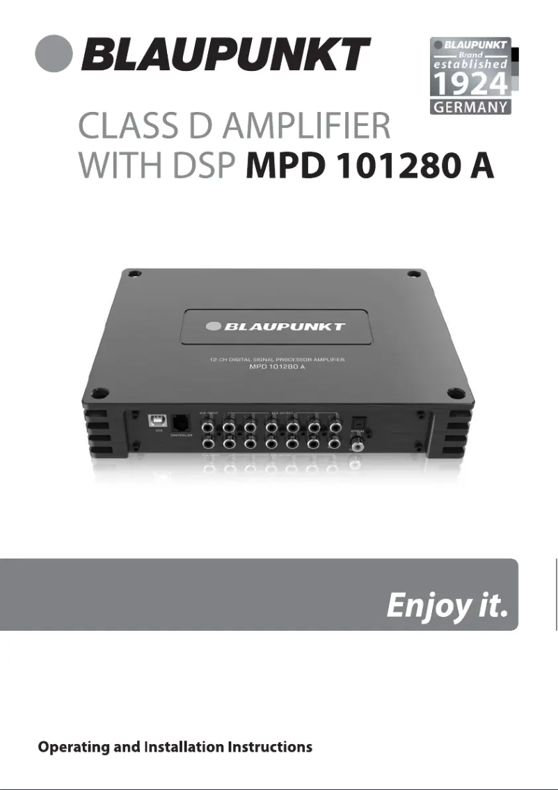 Page n°1 - Manuel utilisateur Blaupunkt MPD 101280 A