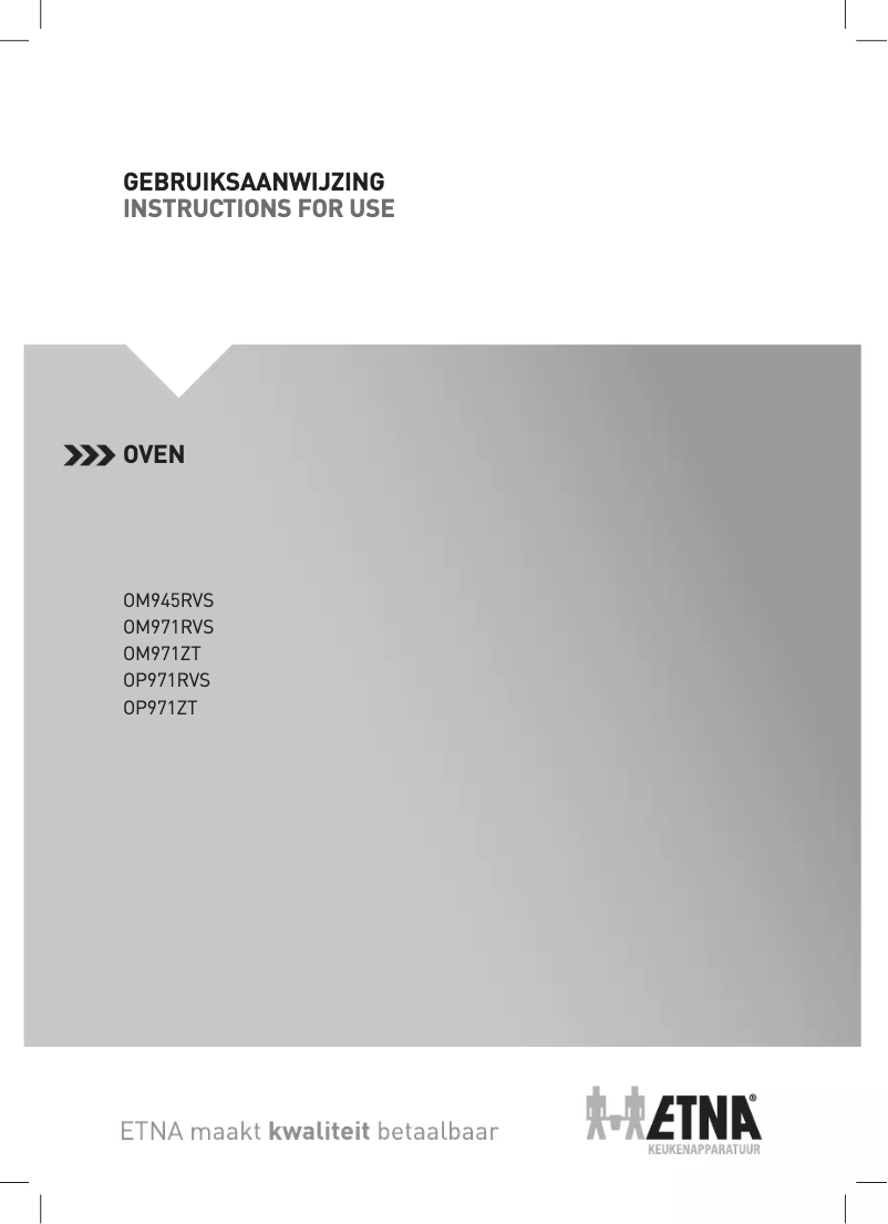 Page n°1 - Manuel utilisateur Etna OM971ZT