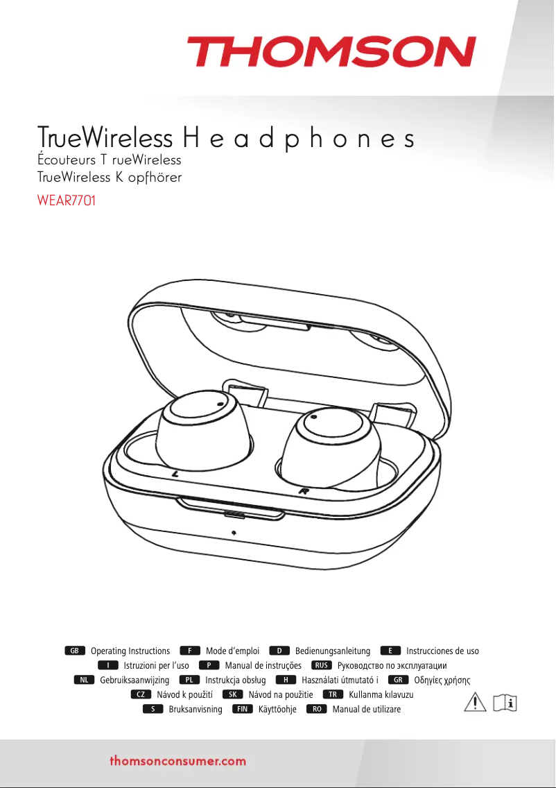 Page 1 de la notice Manuel utilisateur Thomson WEAR7701
