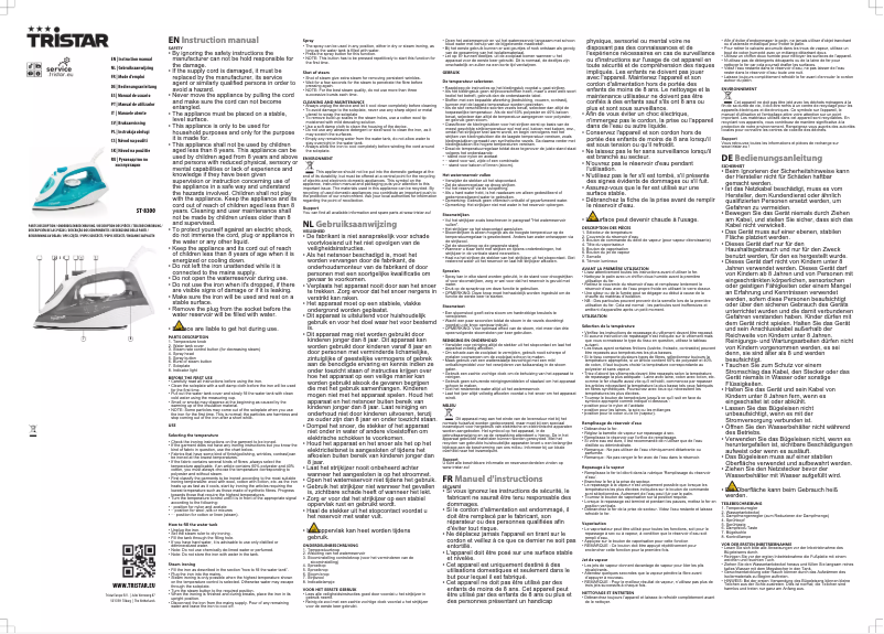 Página 1 del manual Manual de usuario TriStar ST-8300