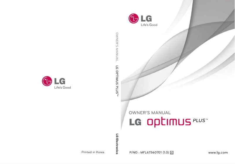 Page n°1 - Manuel utilisateur LG Optimus Plus