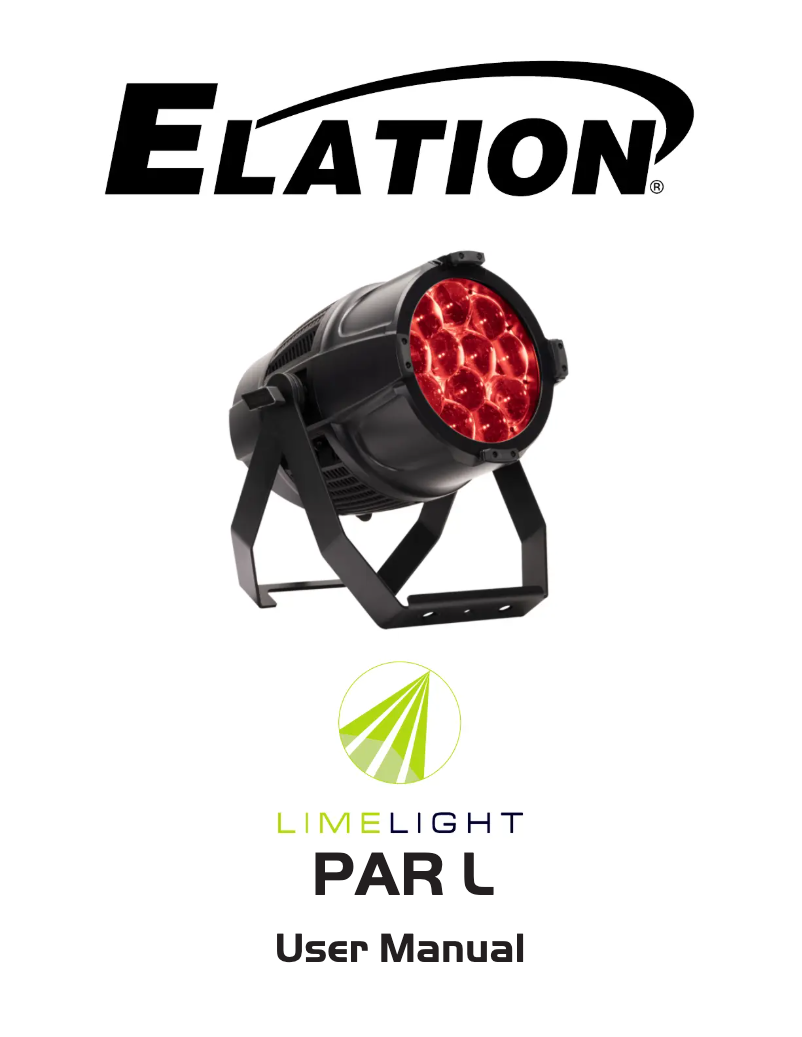 Page 1 de la notice Manuel utilisateur Elation Limelight Par L