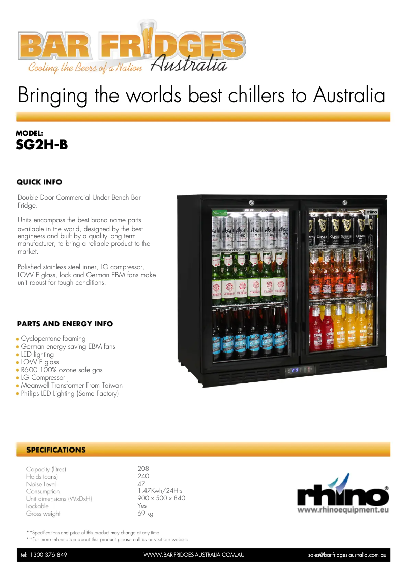 Image de la première page du manuel de l'appareil SG2H-B