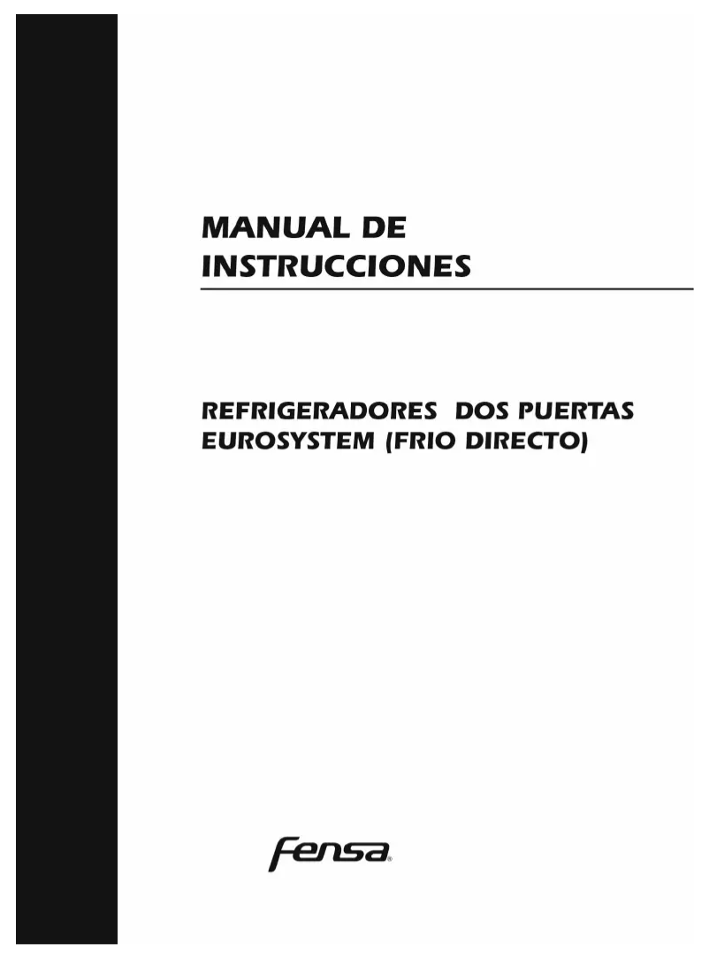 Page 1 de la notice Manuel utilisateur Fensa Progress 5800 T