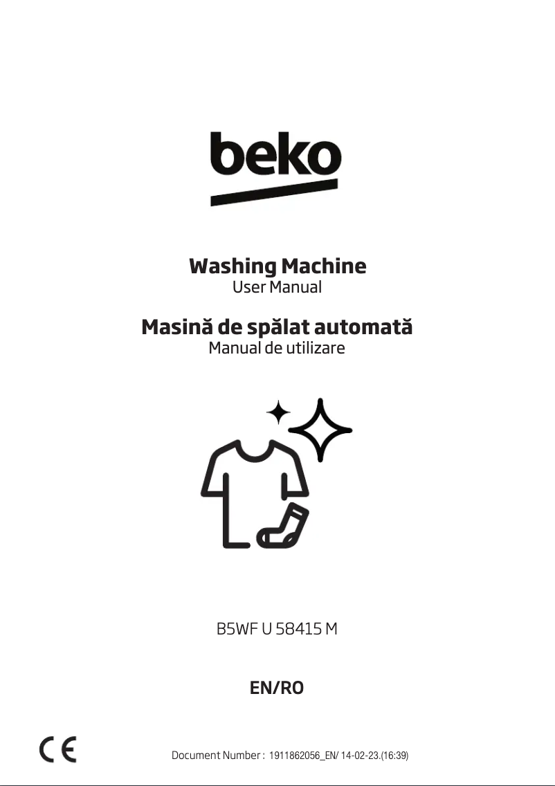 Page 1 de la notice Manuel utilisateur Beko B5WFU58415M