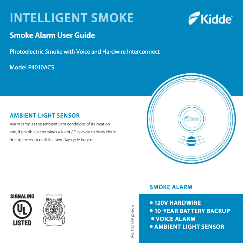 Page n°1 - Manuel utilisateur Kidde P4010ACS