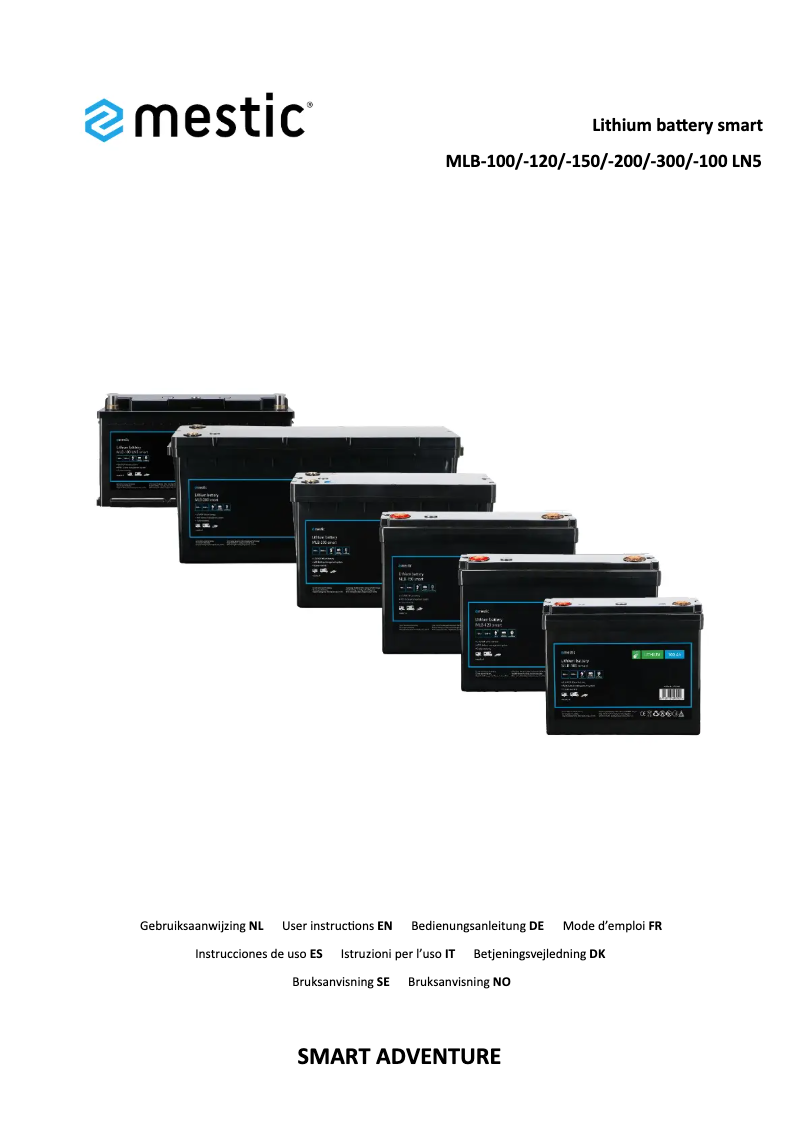 Page n°1 - Manuel utilisateur Mestic MLB-120