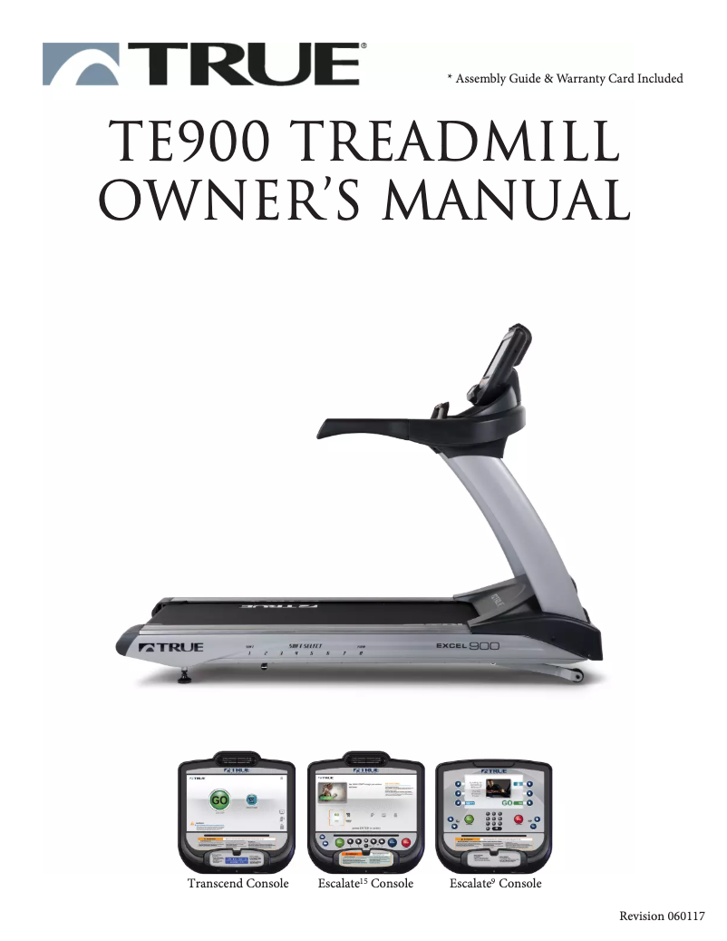 Page n°1 - Manuel utilisateur True Excel 900 T