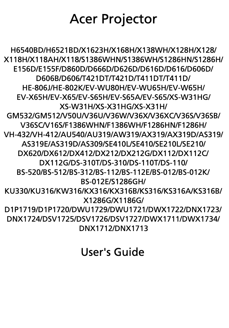 Page n°1 - Manuel utilisateur Acer KS316