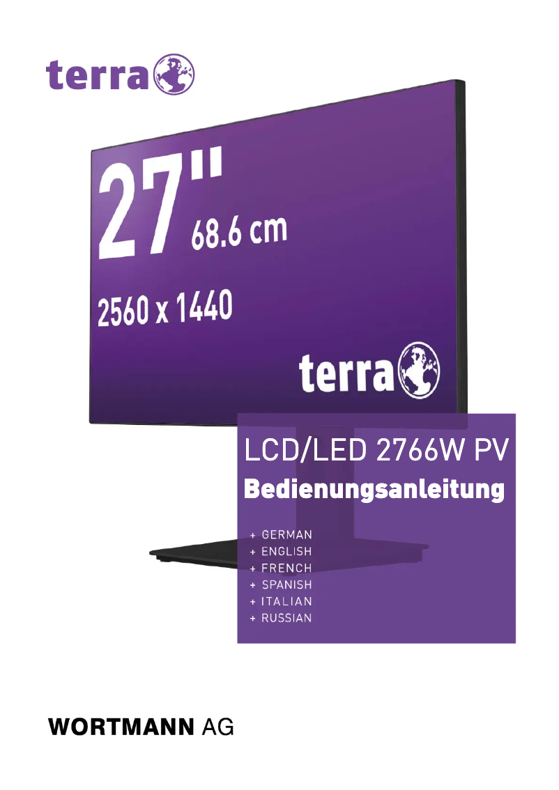 Image de la première page du manuel de l'appareil Terra LCD 2766W PV