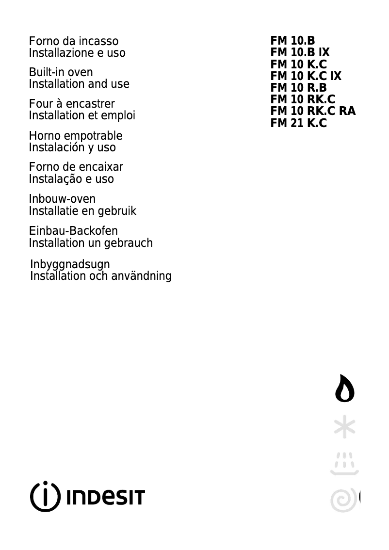 Page 1 de la notice Manuel utilisateur Indesit FM 21