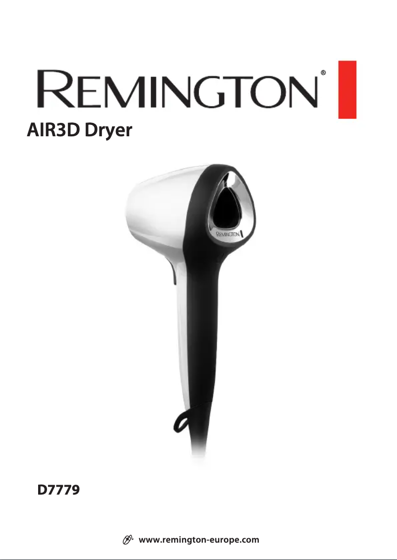 Page n°1 - Manuel utilisateur Remington Air3D D7779