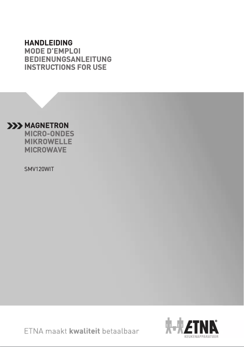 Page n°1 - Manuel utilisateur Etna SMV120WIT