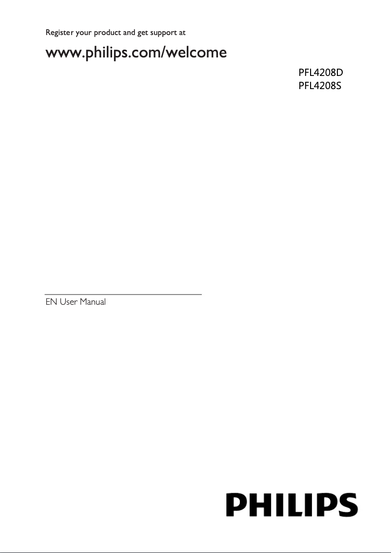 Page 1 de la notice Manuel utilisateur Philips 42PFL4208S