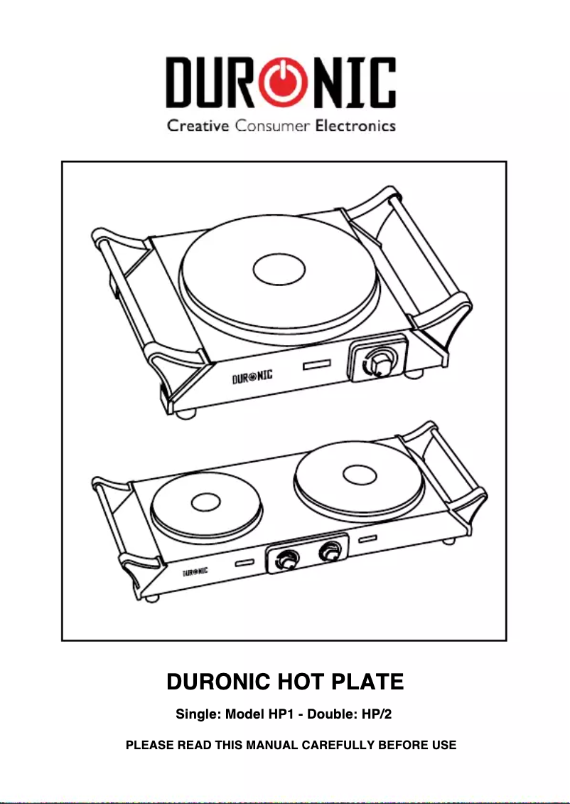 Page 1 de la notice Manuel utilisateur Duronic HP1