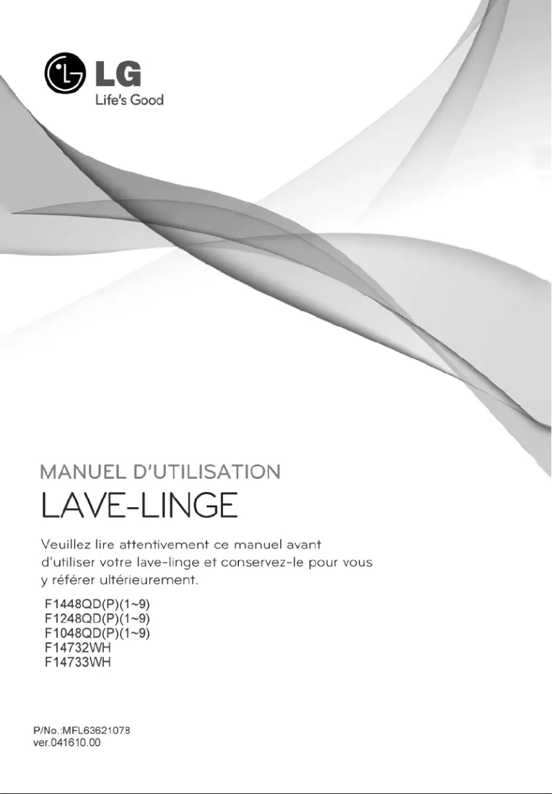 Page n°1 - Manuel utilisateur LG F14733WH