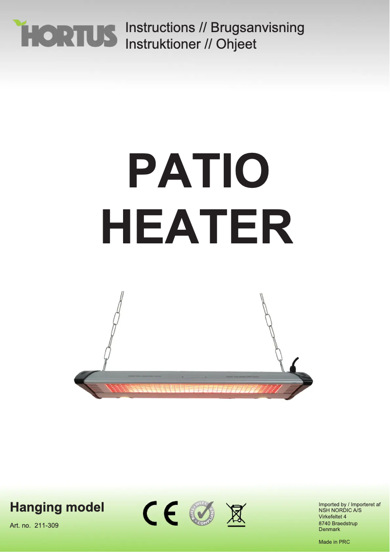 Page 1 de la notice Manuel utilisateur Hortus 211-309
