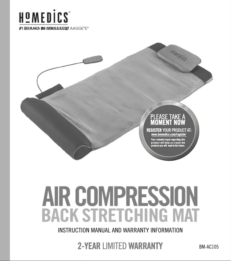 Page n°1 - Manuel utilisateur Homedics BM-AC105