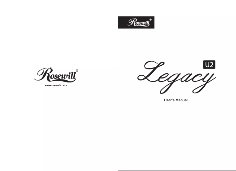 Image de la première page du manuel de l'appareil Legacy U2