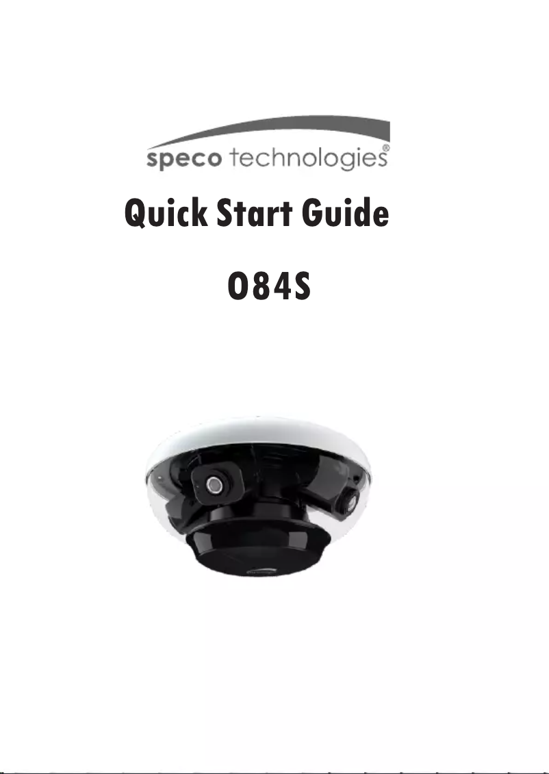 Page 1 de la notice Guide de démarrage rapide Speco Technologies O84S
