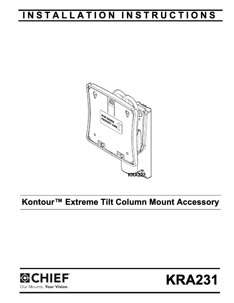 Page n°1 - Manuel utilisateur Chief KRA231