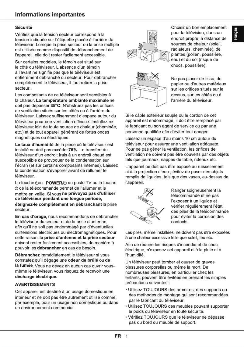 Page 1 de la notice Manuel utilisateur TCL 75QLED810