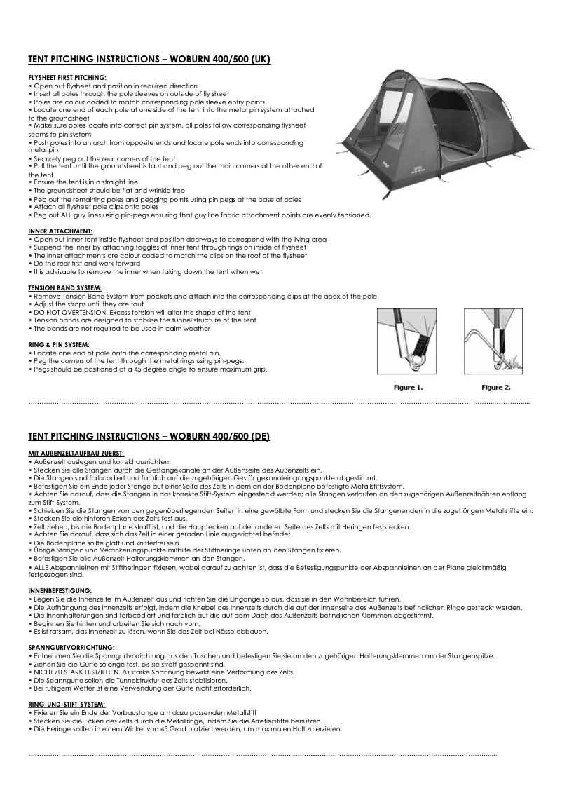 Página 1 del manual Manual de usuario Vango Woburn 500