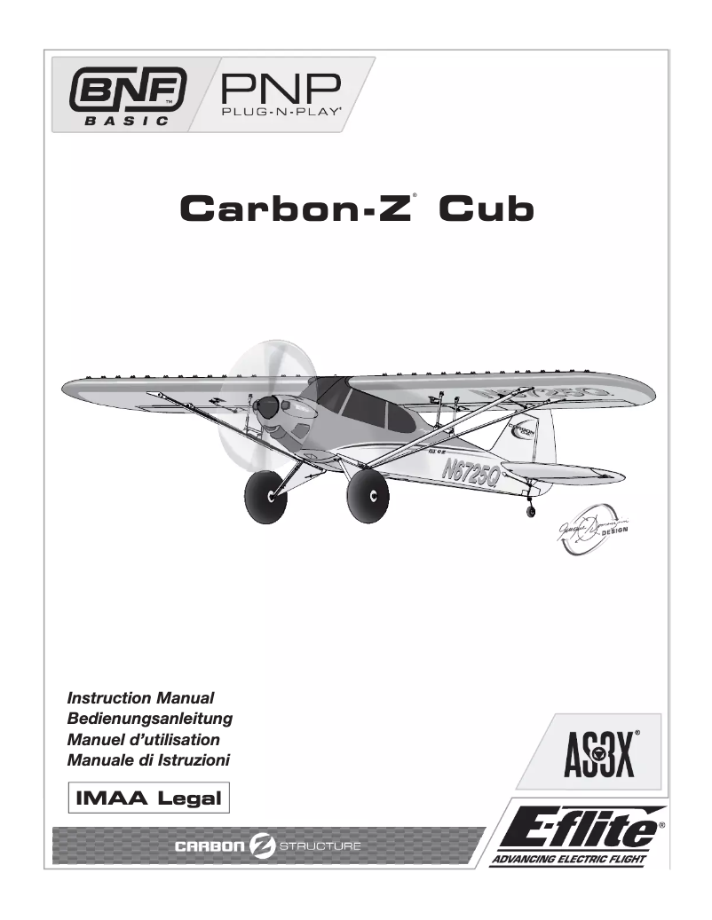 Page 1 de la notice Manuel utilisateur E-flite Carbon-Z Cub