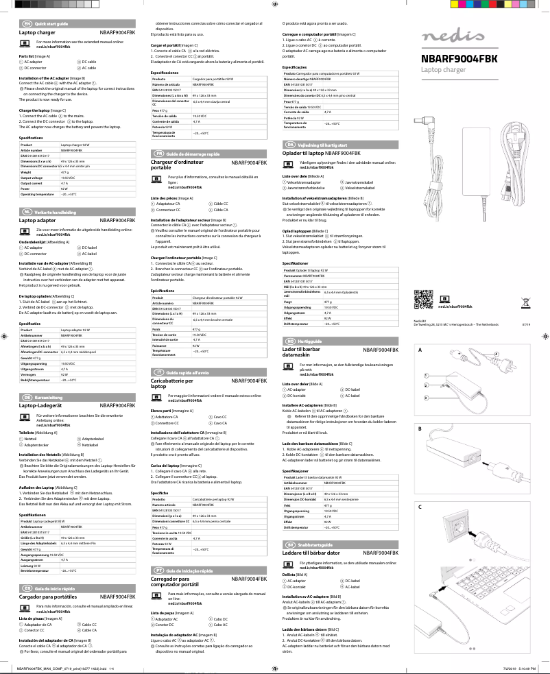 Page n°1 - Manuel utilisateur Nedis NBARF9004FBK