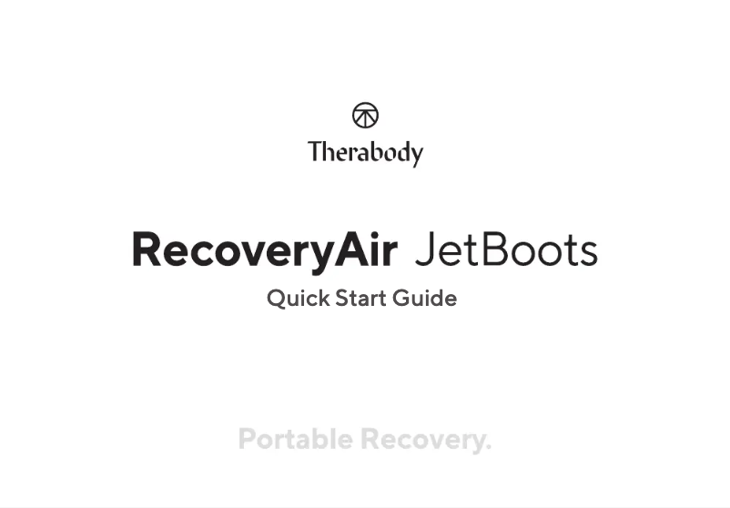 Image de la première page du manuel de l'appareil RecoveryAir JetBoots