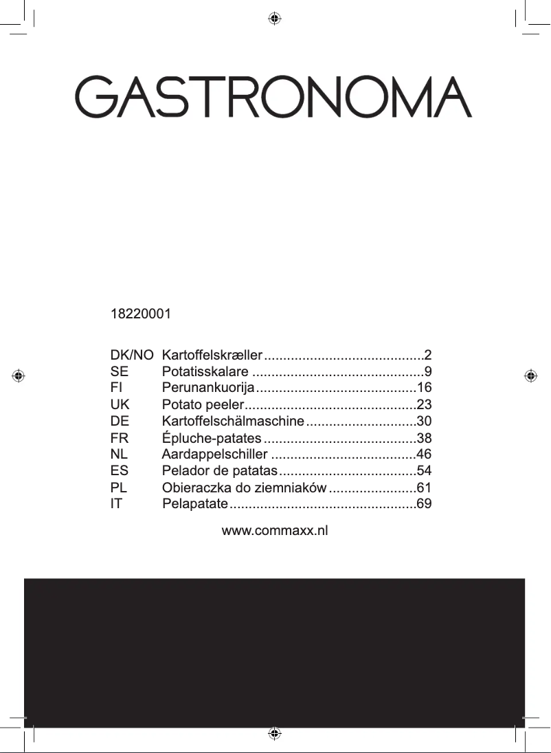 Página 1 del manual Manual de usuario Gastronoma 18220001