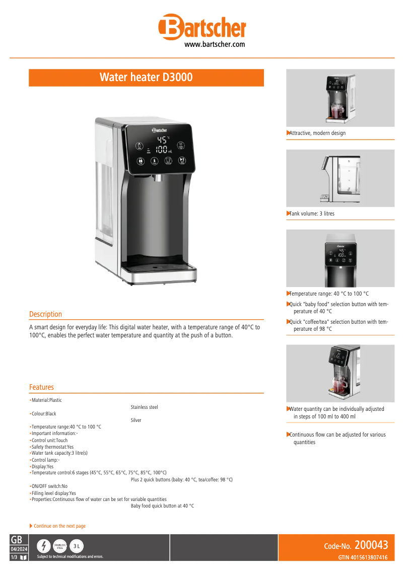 Image de la première page du manuel de l'appareil D3000