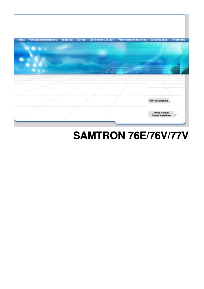 Page 1 de la notice Manuel utilisateur Samsung Samtron 77V