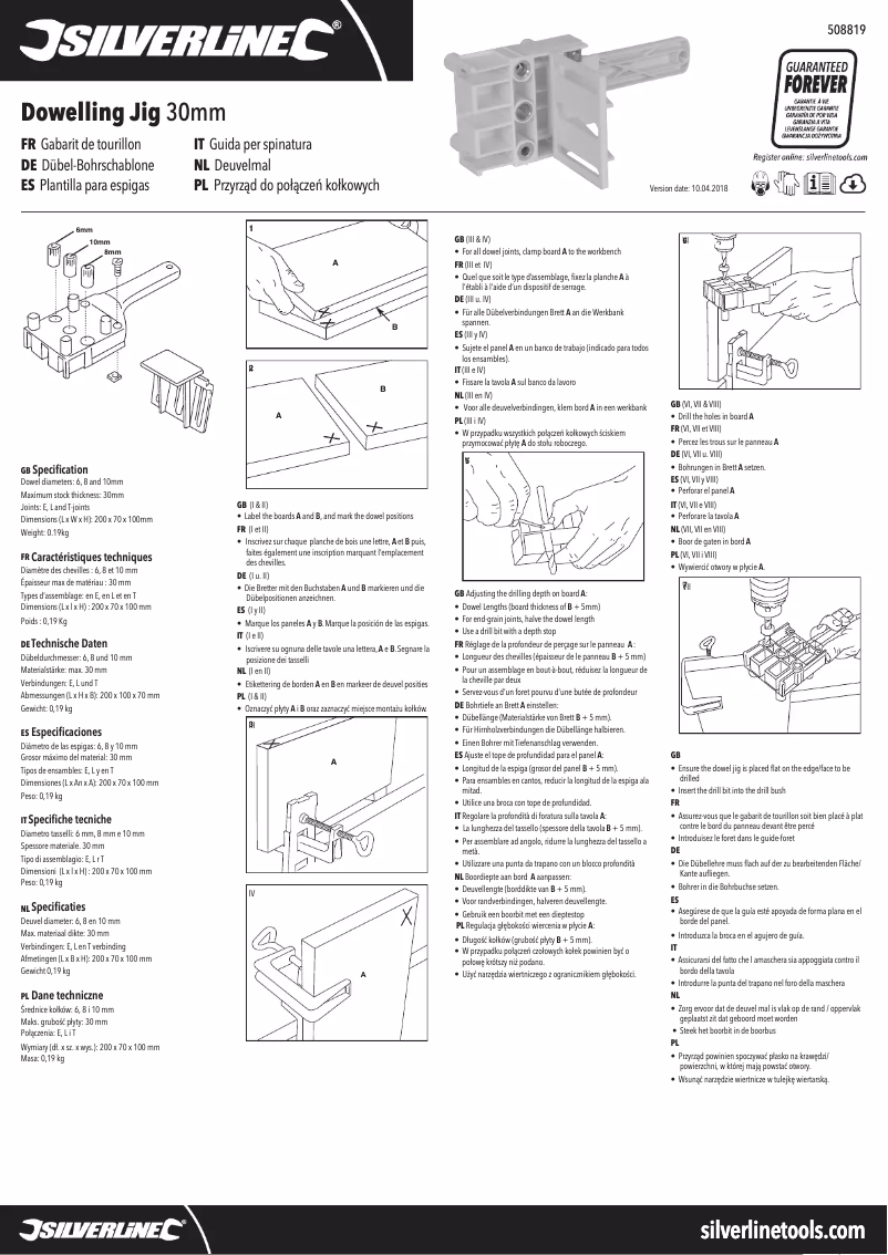 Image de la première page du manuel de l'appareil 508819