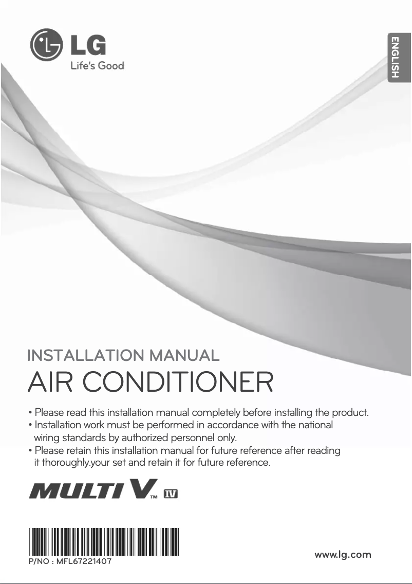 Page n°1 - Guide d'installation LG ARUV200LTS4