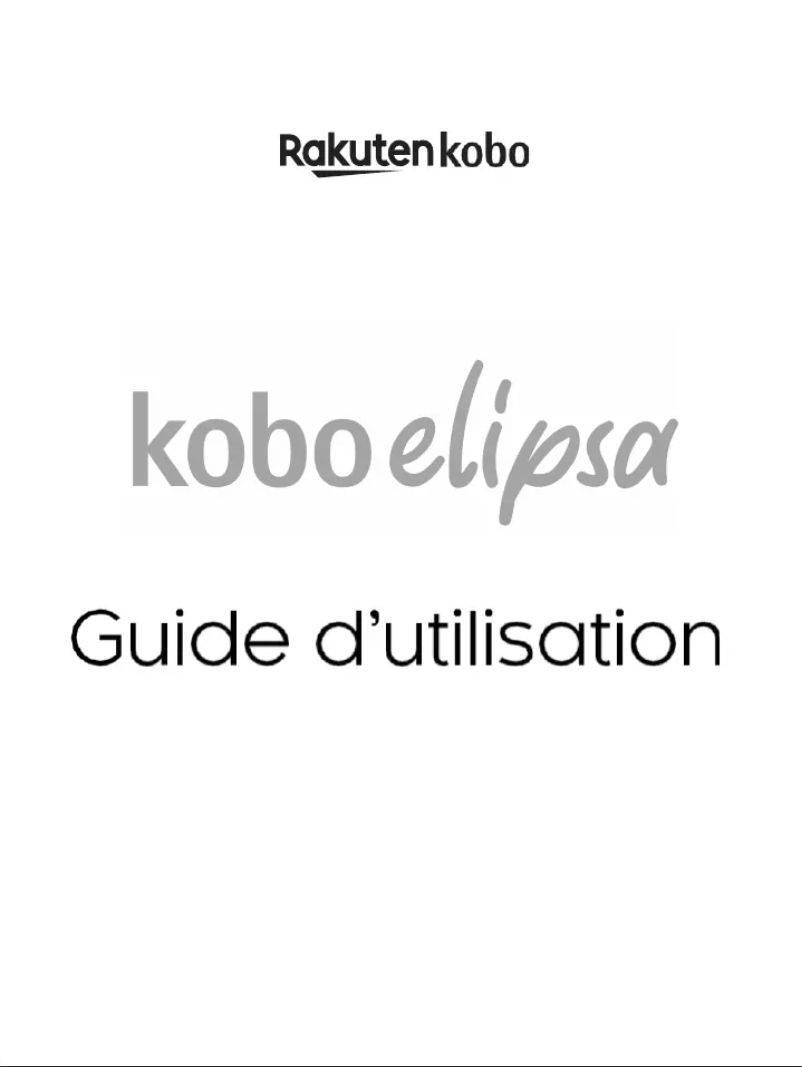 Page n°1 - Manuel utilisateur Kobo Elipsa