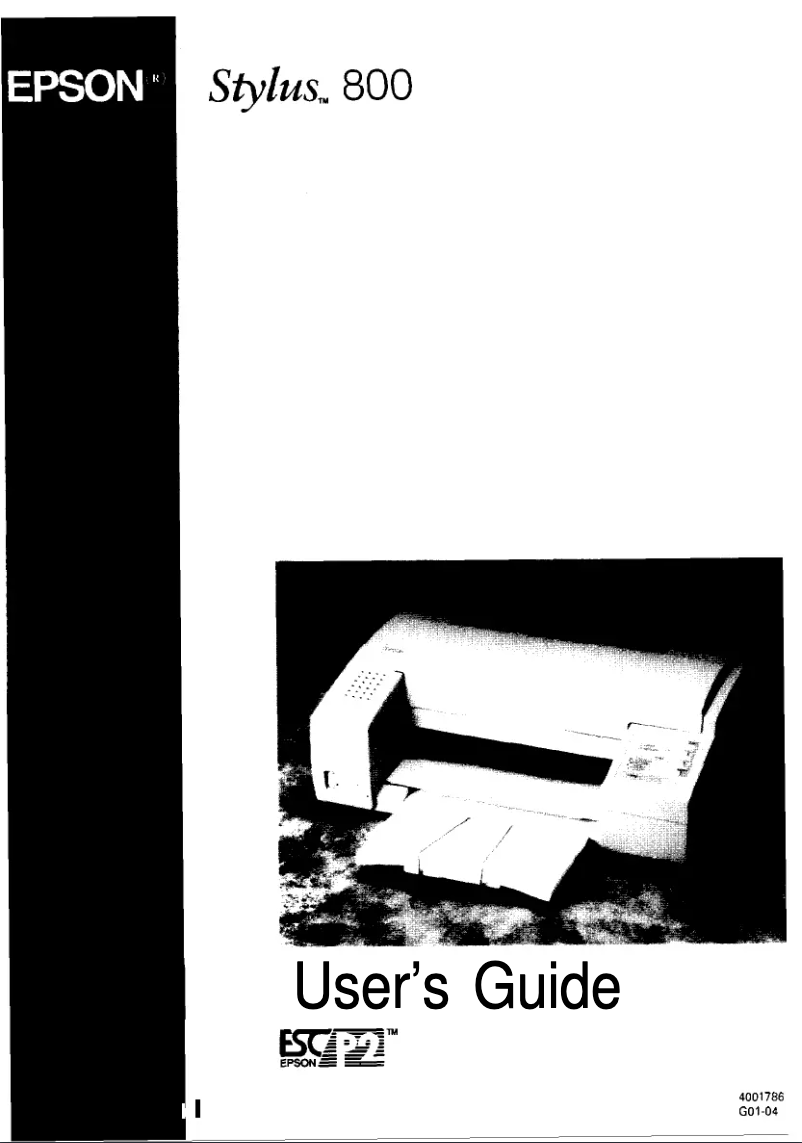 Page n°1 - Manuel utilisateur Epson Stylus 800