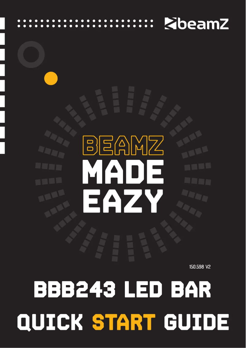 Page 1 of the manual Quick Start Guide BeamZ BBB243