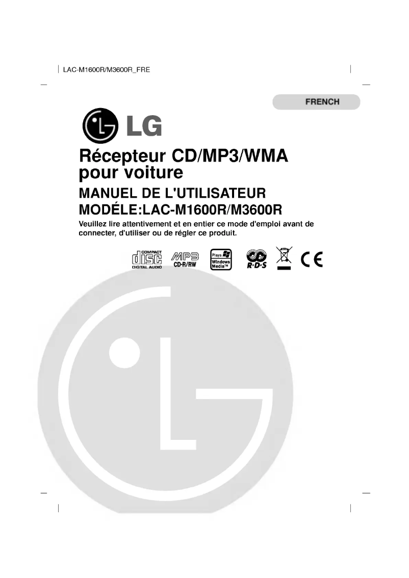 Imagen de la primera página del manual del dispositivo LAC-M1600R